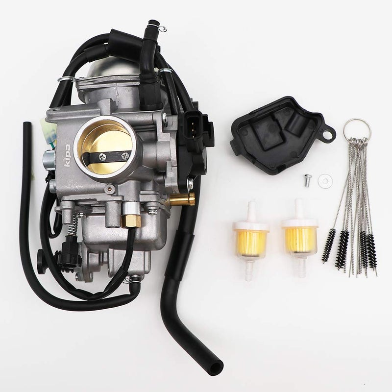 KIPA Carburetor for TRX500 Foreman Rubicon 500 2001-2005 TRX500FA TRX500FPA TRX500FM, Replace OEM Part Number 16100-HN2-013, With Carbon Dirt Jet Cleaner Tool Kit & Fuel Filters - Image 2